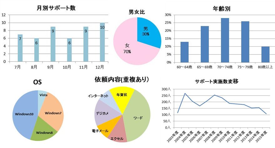 2016年後半サポート実績グラフ